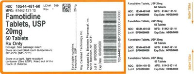 Label 20mg 60ct (Label Famotidine 20mg Bpi(10544 481 60) Carlsbad(61442 121 10) Rev1)